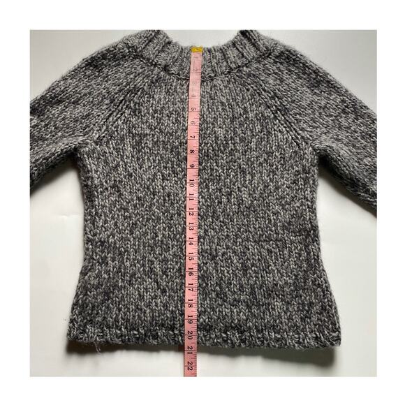 Eagle’s Eye Petite Wool Alpaca V-Neck Sweater PS Marled Grey - Picture 8 of 10